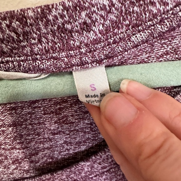 Athleta‎ Luxe Pose Top S Tunic Long Sleeve Soft Stretch Purple Wine Heathered - Picture 6 of 7